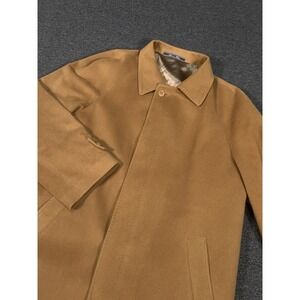 Movimento 100% Cashmere Overcoat Men 44R EU 54 Camel Italy Luxury Coat Jacket